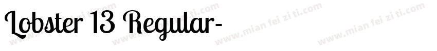 Lobster 13 Regular字体转换